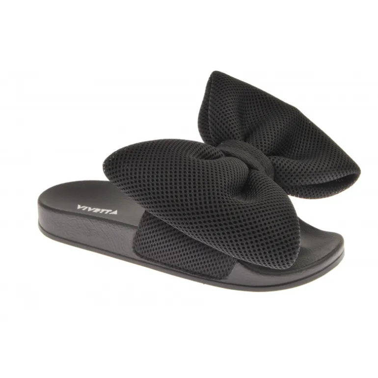 Vivetta Bow Sliders-Women Flip Flops & Sliders