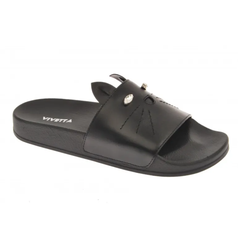 Vivetta Cat Slider-Women Flip Flops & Sliders
