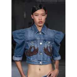 Vivetta Denim Jacket With Hands-Women Outerwear