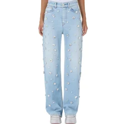 Vivetta Denim With Crystal Stones-Women Denim