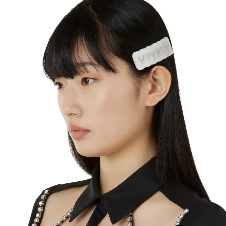 Vivetta Fermaglio Logo Strass-Women Hair Accessories