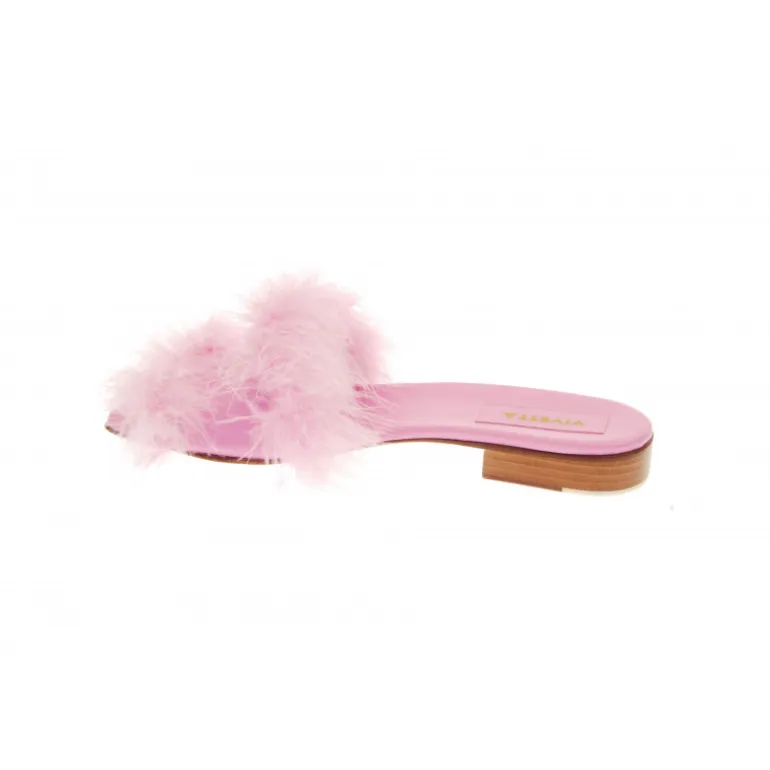 Vivetta Flat Sandal With Marabu-Women Sandals