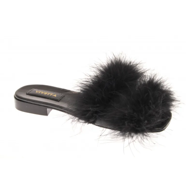 Vivetta Flat Sandal With Marabu-Women Sandals