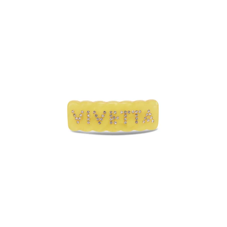 Vivetta Hair Clip With Crystals Logo-Women Hair Accessories
