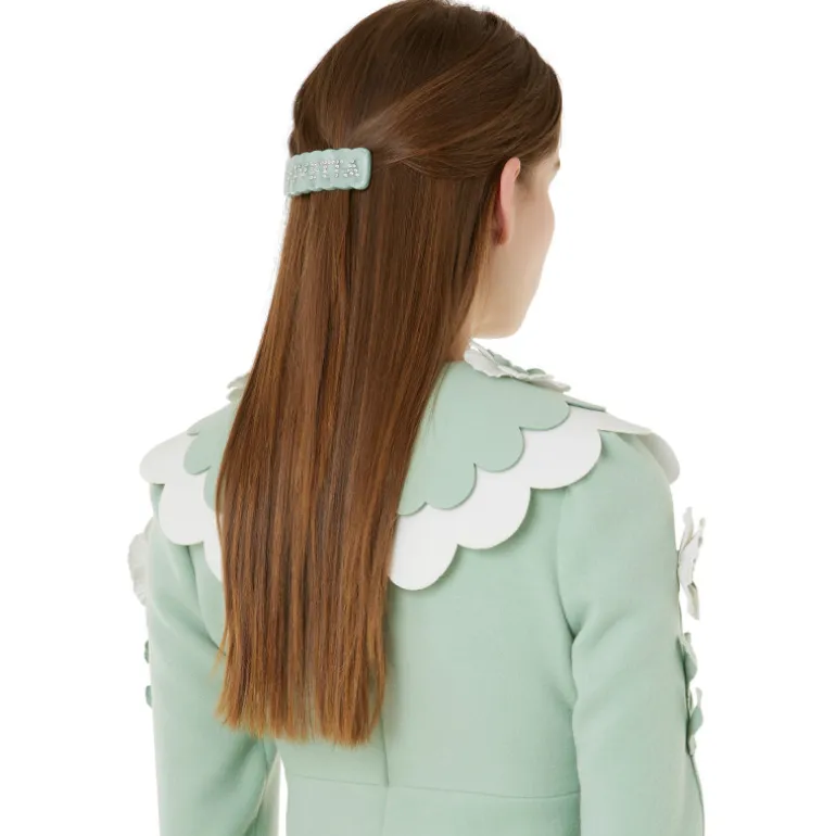Vivetta Hair Clip With Crystals Logo-Women Hair Accessories