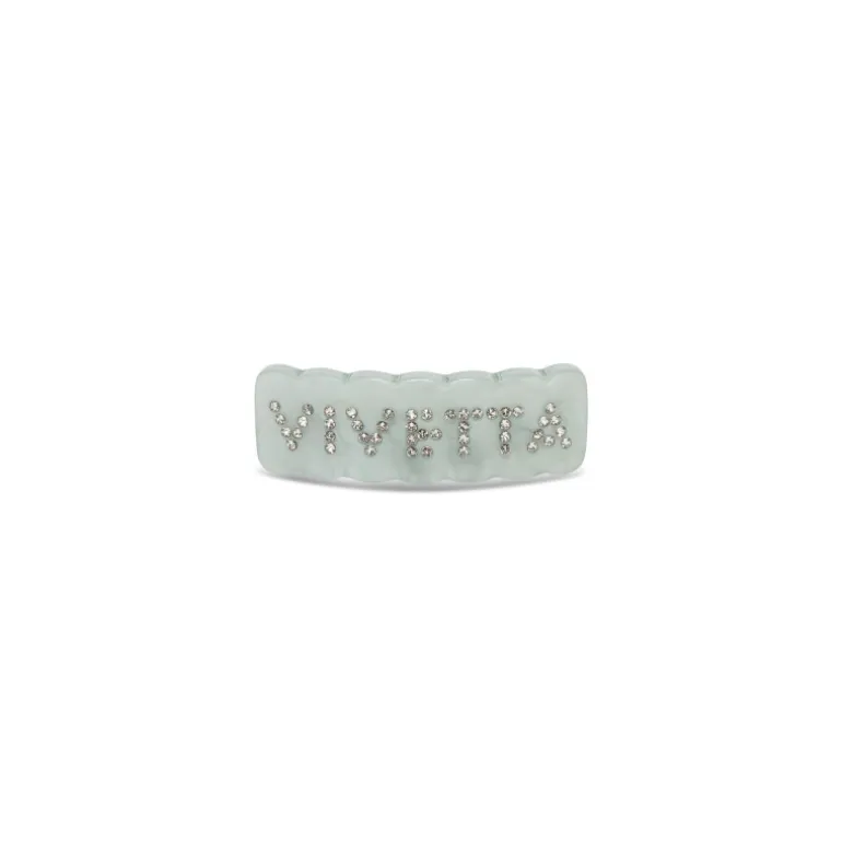 Vivetta Hair Clip With Crystals Logo-Women Hair Accessories