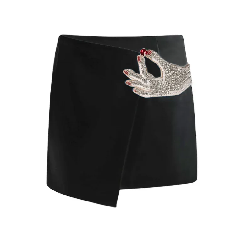 Vivetta Hand Jewel Mini Skirt-Women Skirts