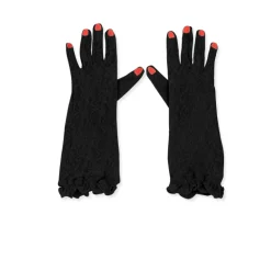Vivetta Lace Gloves With Embroidered Nails-Women Gloves & Scarves