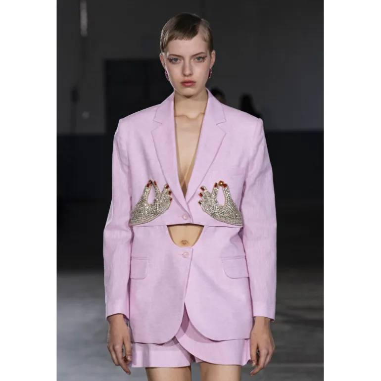 Vivetta Linen Hands Jacket-Women Jackets