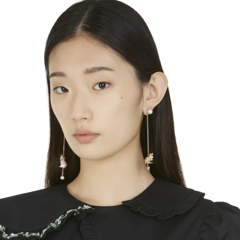 Vivetta Pendant Earrings With Pearls-Women Earrings