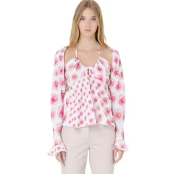 Vivetta Rose Print Blouse-Women Shirts & Tops