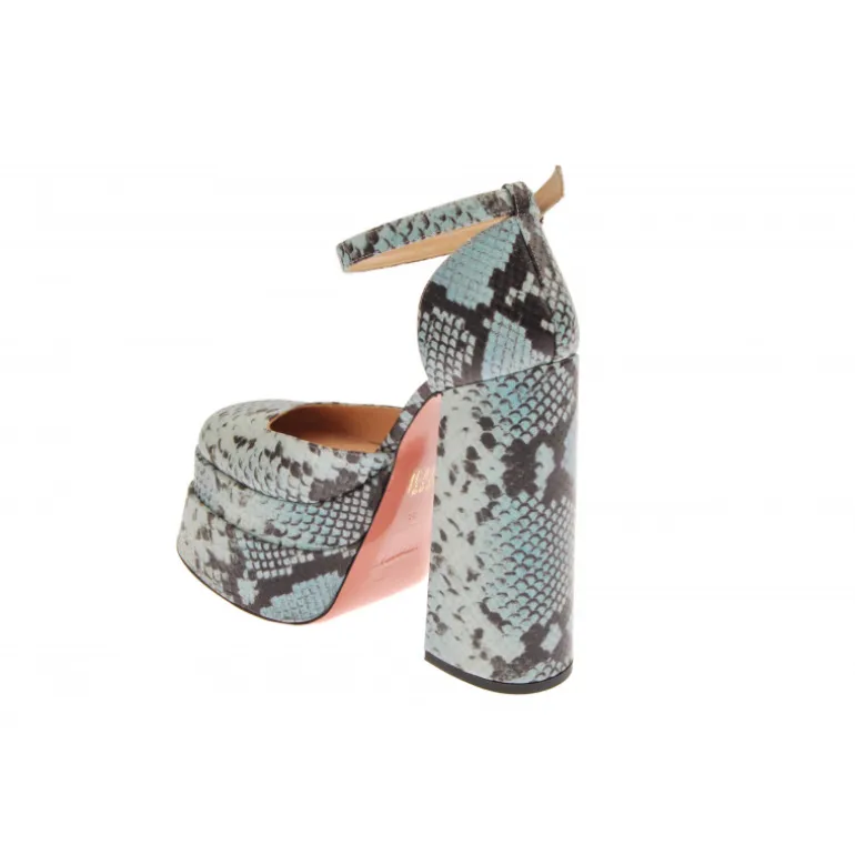 Vivetta Snake-Effect Leather Platform Mary Jane-Women Ballet Flats & Mary-Jane