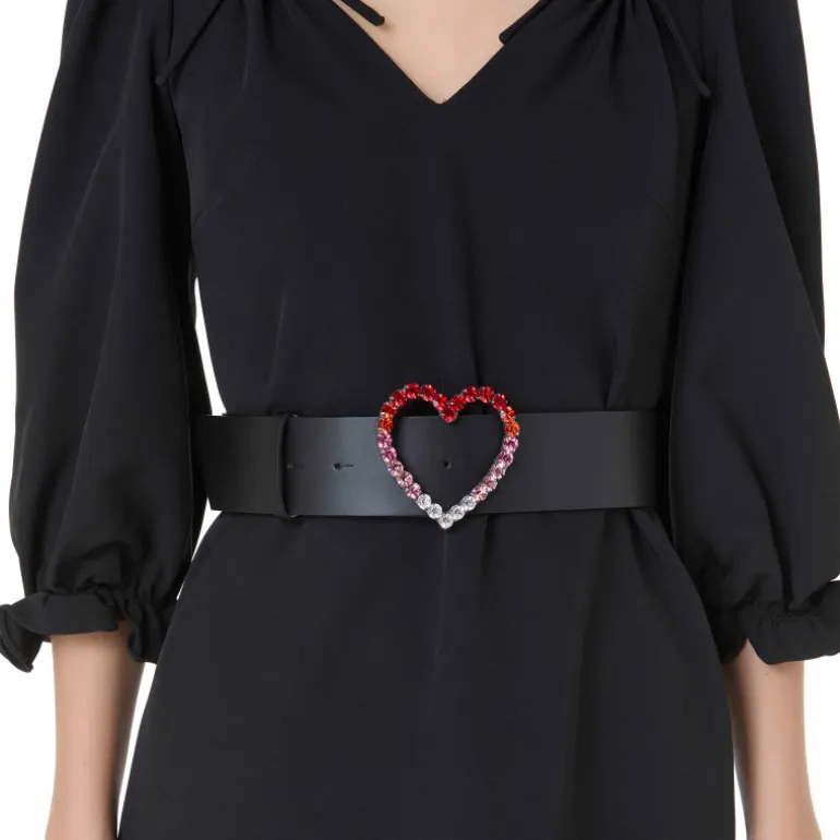 Vivetta Strass Heart Belt-Women Belts