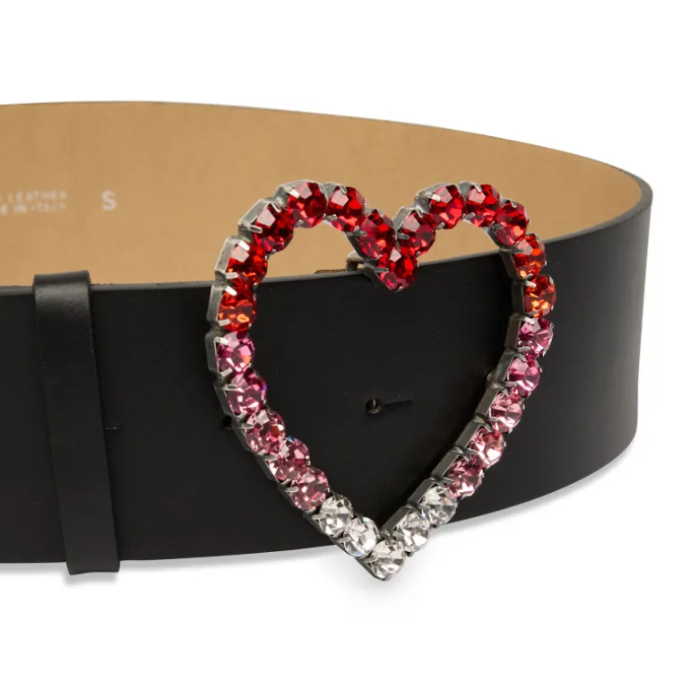 Vivetta Strass Heart Belt-Women Belts